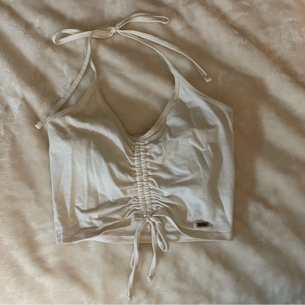 White Hollister Halter Top
